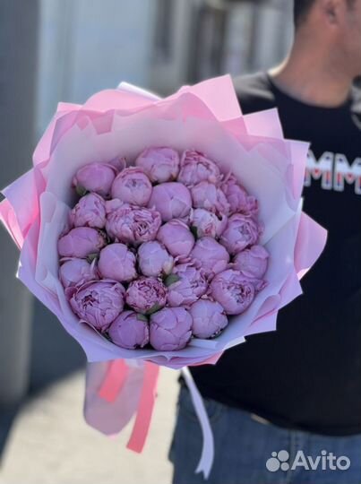 Пионы 25 ш букет с даставка