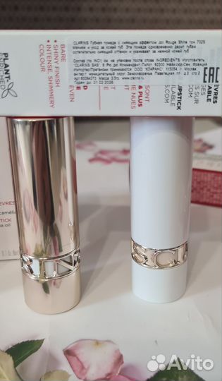 Clarins масло для губ 03,08. Блеск 04, 07. Помада