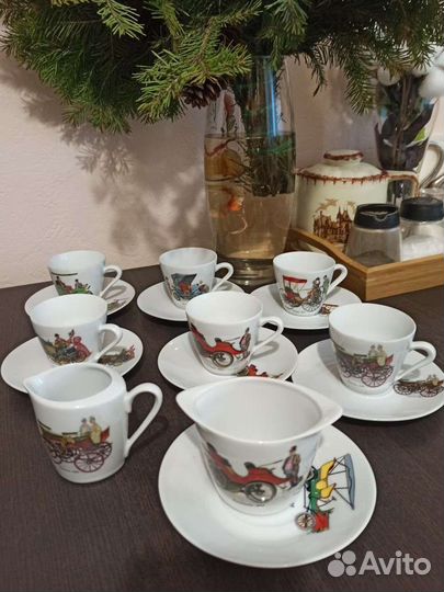 Кофейный фарфоровый сервис, Франция