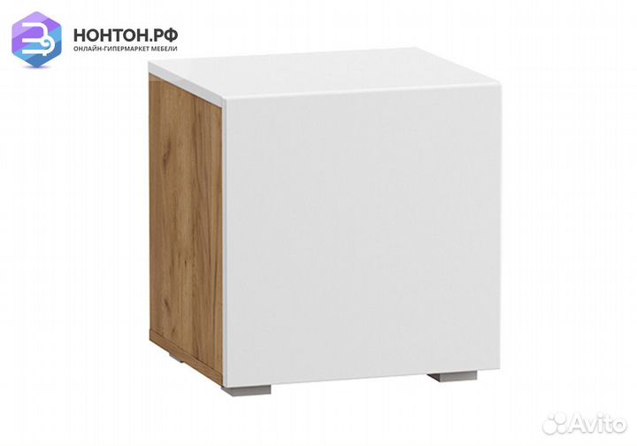 Тумба Альба дуб крафт золотой / белый премиум