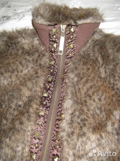 Куртка искусственный мех под леопард