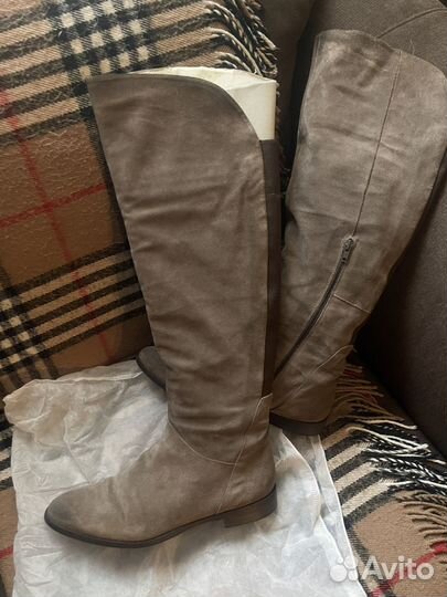 Сапоги женские замшевые 40