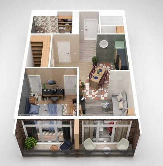 3-к. квартира, 61 м², 12/20 эт.