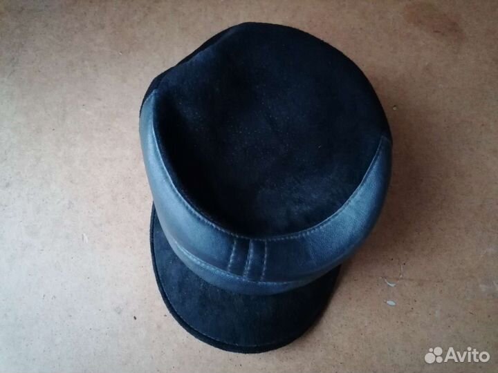 Кепка мужская кожаная