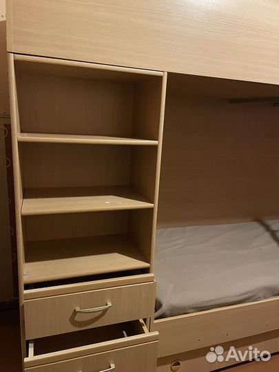 Двухъярусная кровать бу с матрасами