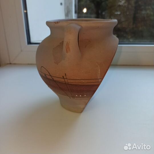 Керамические горшки для цветов б/у и цветы