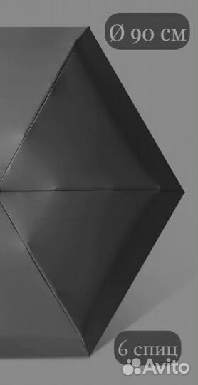 Зонт черный складной компактный минизонт