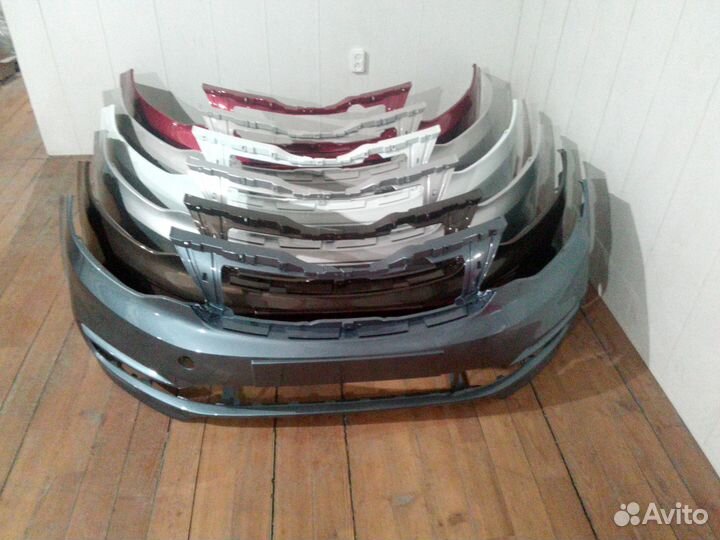 Бампер передний KIA RIO 3 14 - 17 г.в., голубой