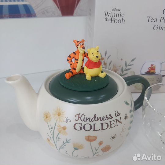 Чайник керамический со стеклянной кружкой Disney