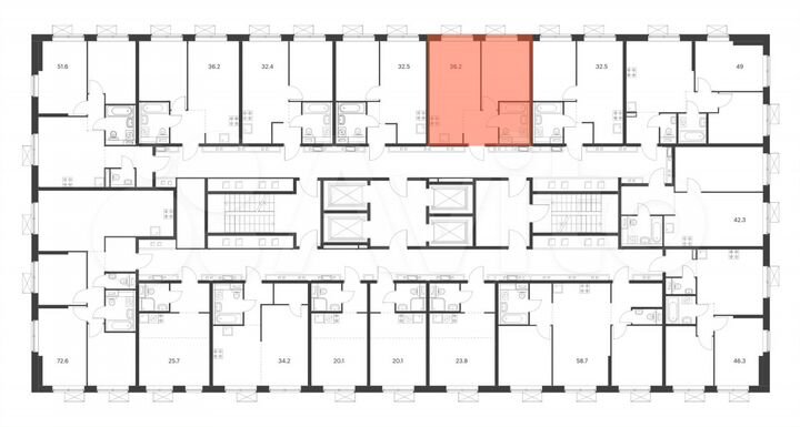 1-к. квартира, 36,2 м², 6/33 эт.