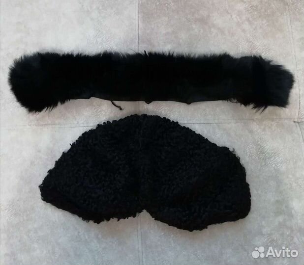 Мех енот, каракуль чёрные