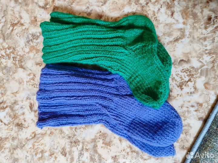 Носки шерстяные вязаные