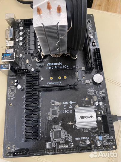 ASRock H110 Pro BTC+ плюс celeron плюс память