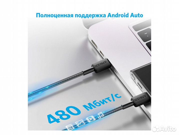 Кабель Type C-Type C 0,9m 60W Anker