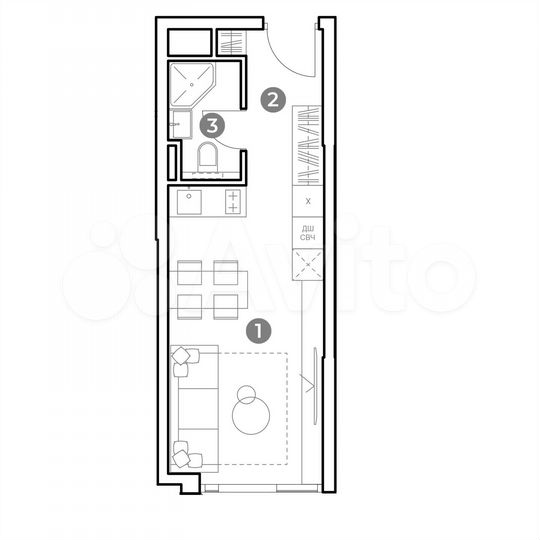 Апартаменты-студия, 24,1 м², 4/29 эт.