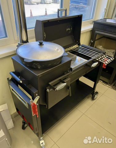 Мангал с печью под казан