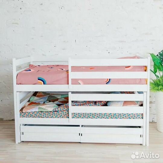 Кроватка берёза матрешка эко для малыша с доп. мес