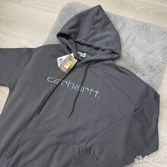 Худи Carhartt лето серый