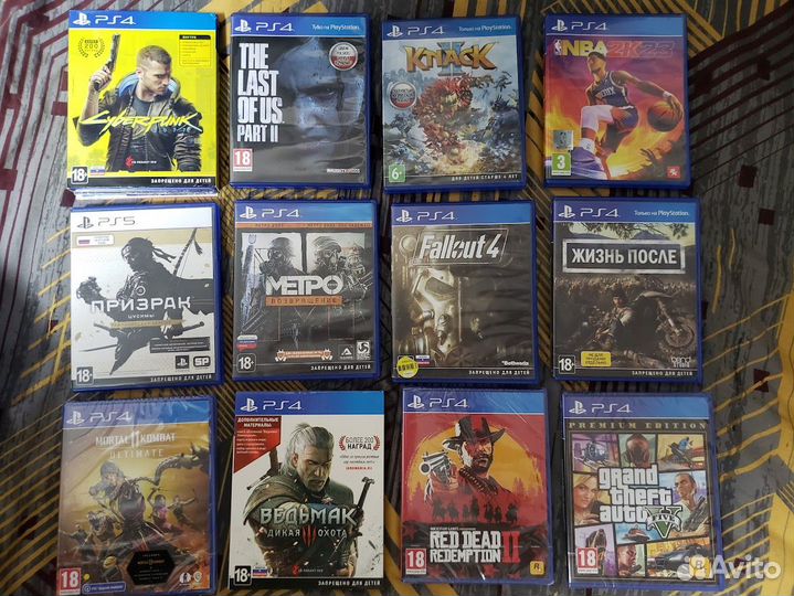PS4 диски игры playstation 4 PS5 (список внутри )