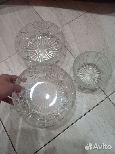 Хрустальная ваза салатник СССР