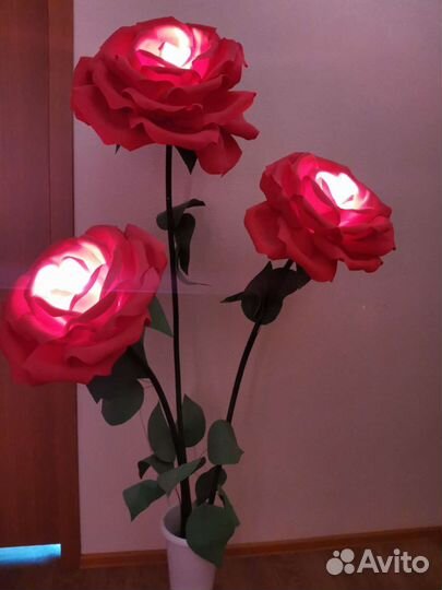 Светильник роза из изолона