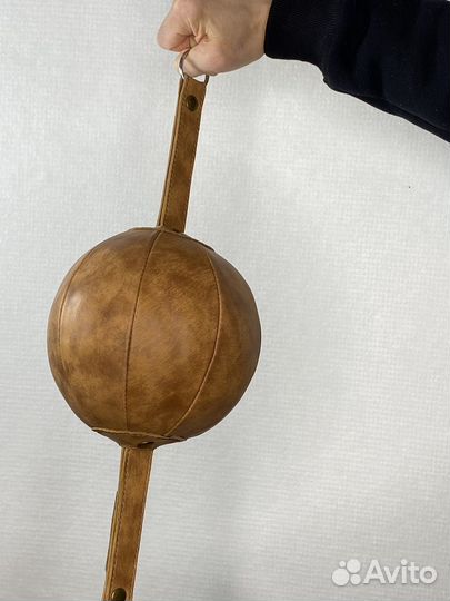 Груша для бокса на растяжках нат кожа