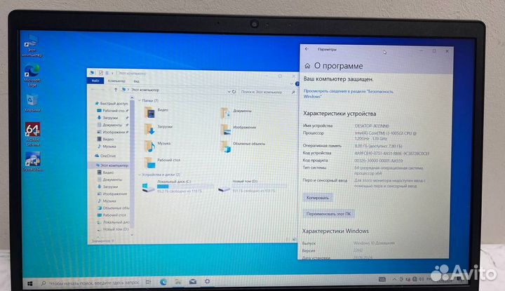 Ноутбук Lenovo для работы и дома i3-Gen, 128SSD+10