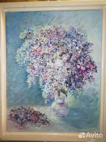 Картина маслом сирень