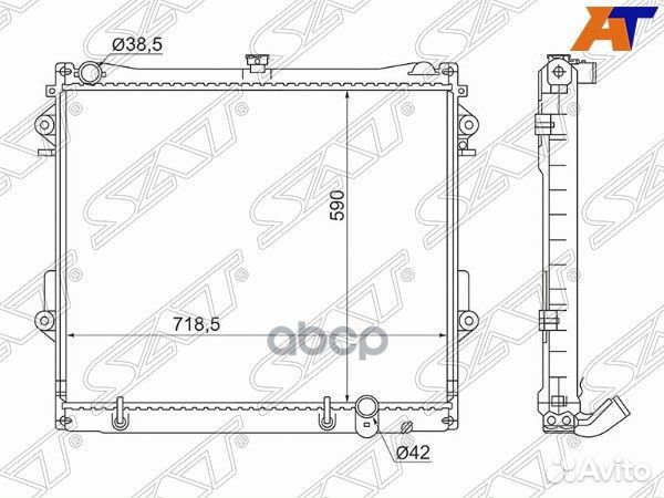 Радиатор toyota land cruiser 200/lexus LX570 2U