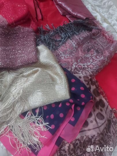 Шарфы платки палантины пакетом