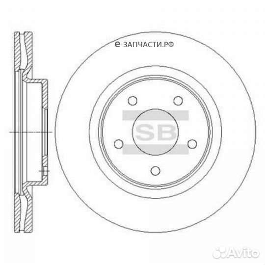 Sangsin brake SD4223 Торм.диск пер.вент.296x26 5 о