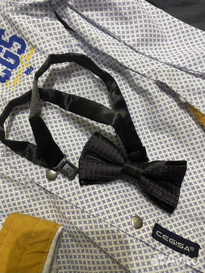 Комплект рубашка, брюки, бабочка для мальчика 74