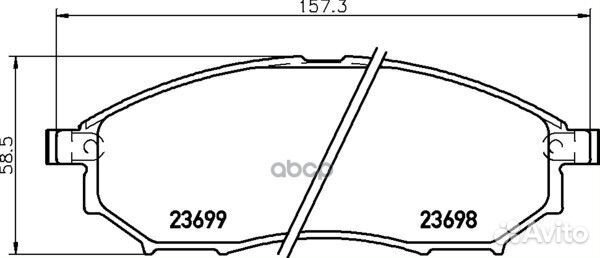 NP2006 колодки дисковые передние MB Vaneo 1.6i