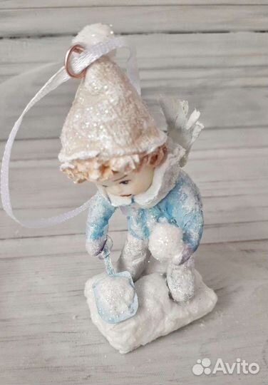 Коллекционная ватная новогодняя игрушка