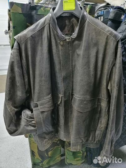 Бомбер кожаный пилот 2XL