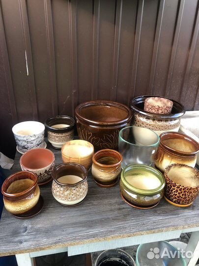 Керамические горшки для цветов бу