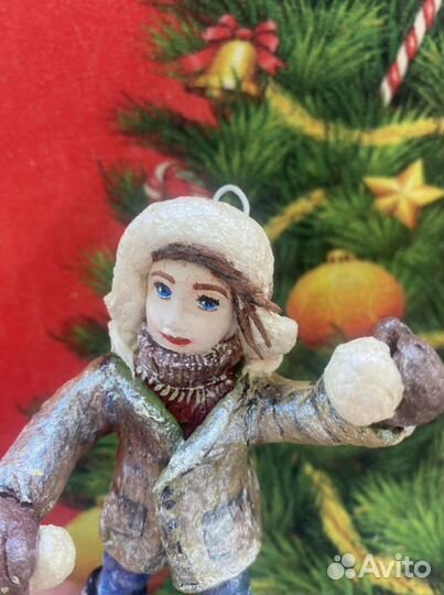 Ватные елочные игрушки