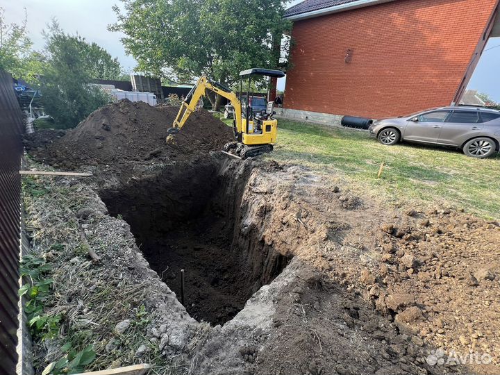 Услуги миниэкскаватора