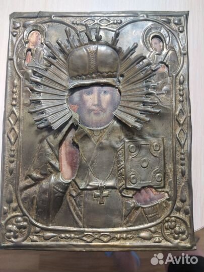 Икона Николай Чудотворец 19 век