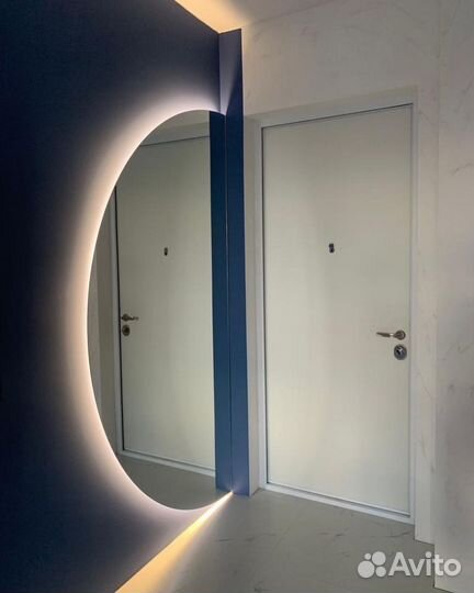 Зеркало с подсветкой полукруг