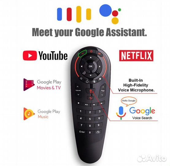 Пульт голосовой обучаемый с гироскопом Air mouse