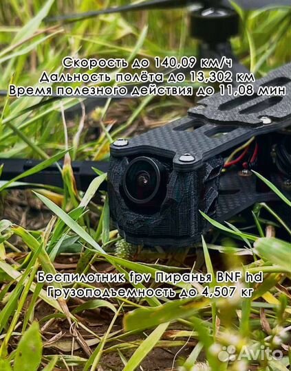 Дрон фпв Пирaнья 10 дюймов