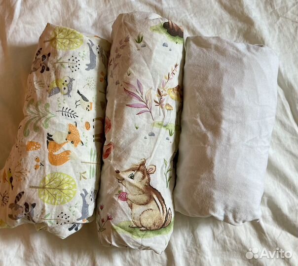 Простынь на резинке 120 60 (комплект 3 штуки)