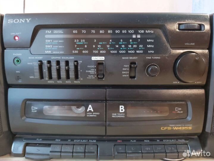 Магнитофон двухкассетный Sony CFS-W435S