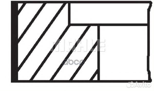 034 89 N0 Кольца поршневые audi 2.3-2.6 d82.5