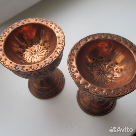 Медные старинные чаши