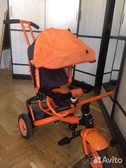 Детский велосипед коляска с ручкой