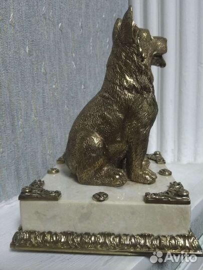 Статуэтка ювелирная собака бронза
