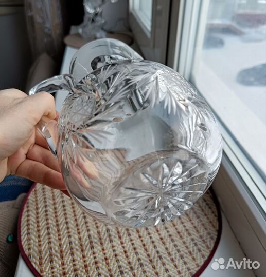 Хрустальный кувшин СССР литровый