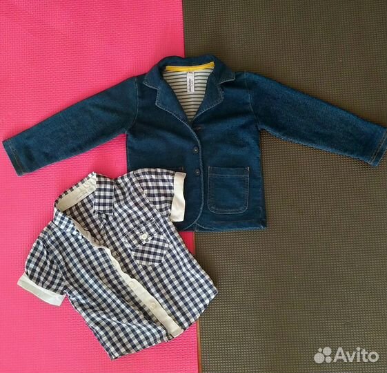 Пиджак рубашка для мальчика 86 92